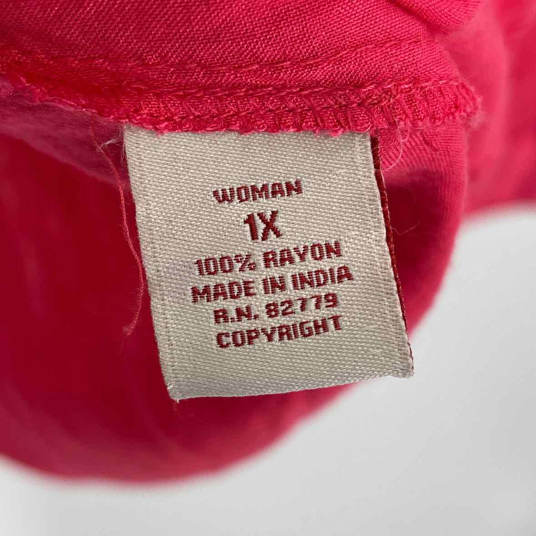 Size 1X Pink Shirt