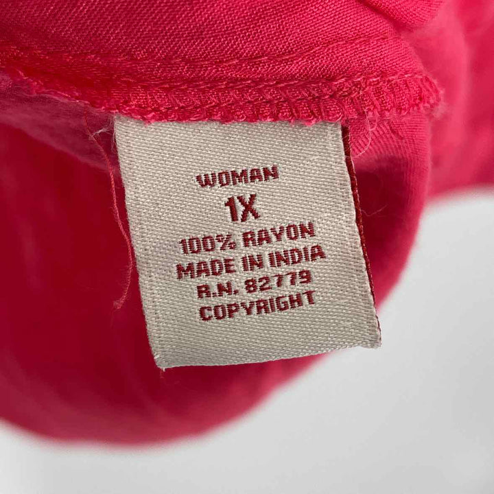 Size 1X Pink Shirt