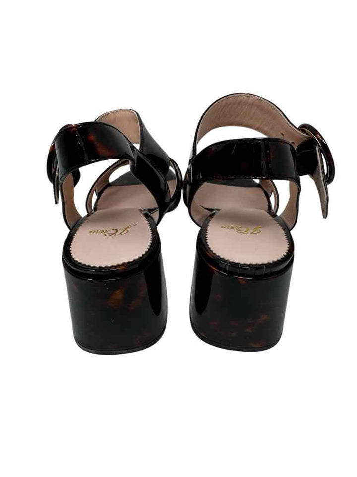 Shoe Size 8.5 J Crew Brown Print Sandals