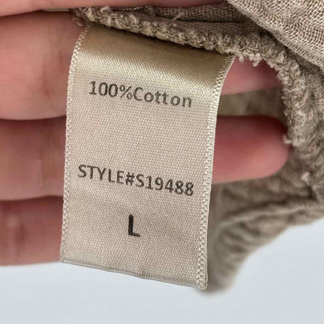 Size L MUSTARD SEED Tan Shirt