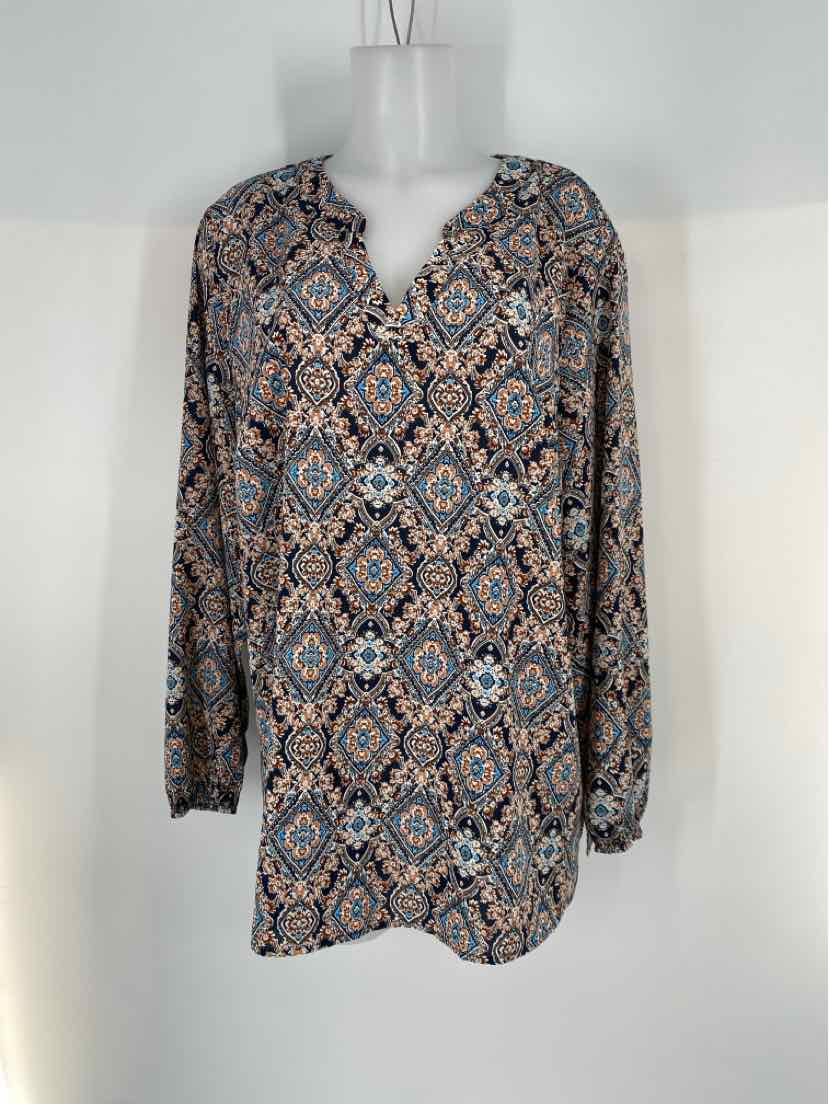 Size 22 Navy Print Shirt