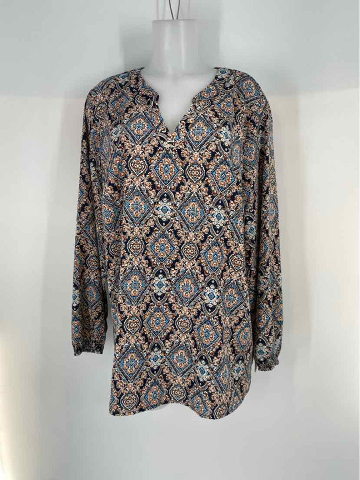 Size 22 Navy Print Shirt
