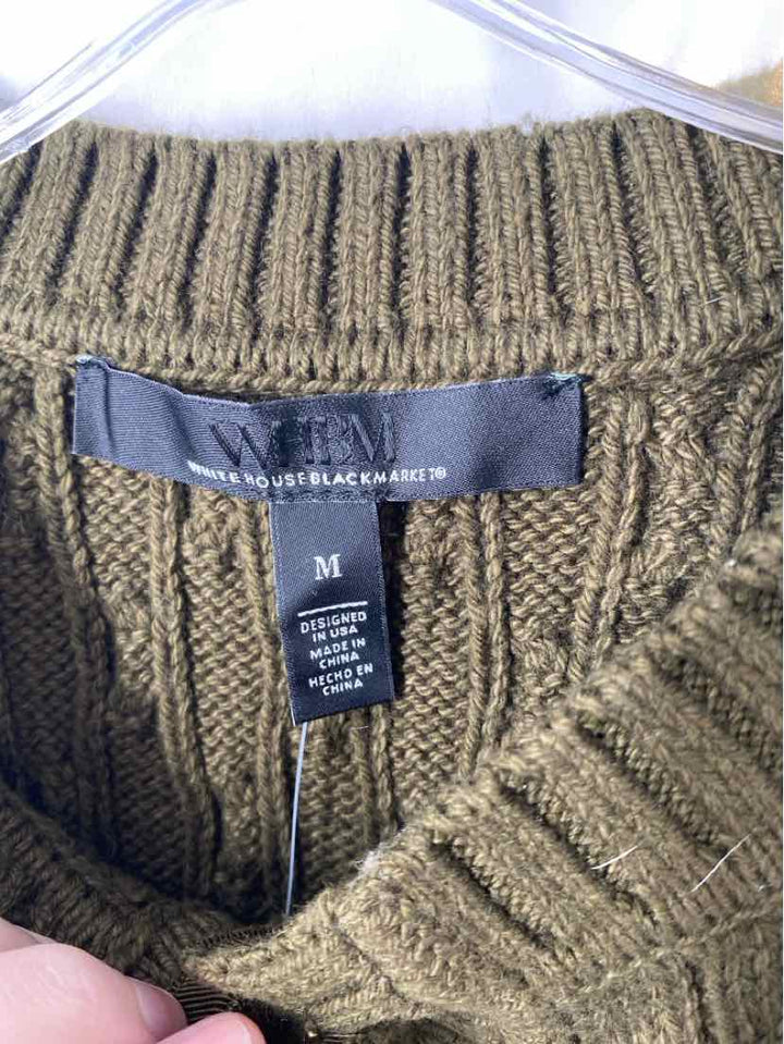 Size M White House Black Market Olive Knit Cardigan