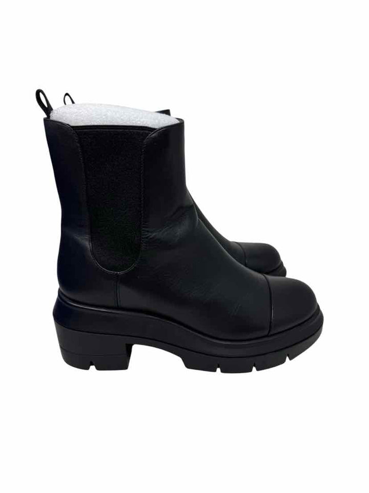 Shoe Size 37.5 Stuart Weitzman Black Leather Boots