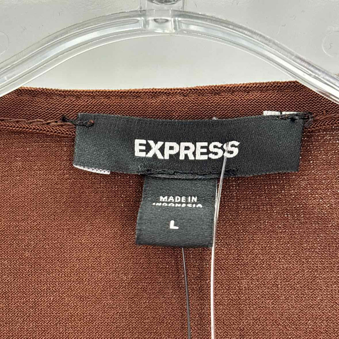 Size L EXPRESS Brown Knit Shirt