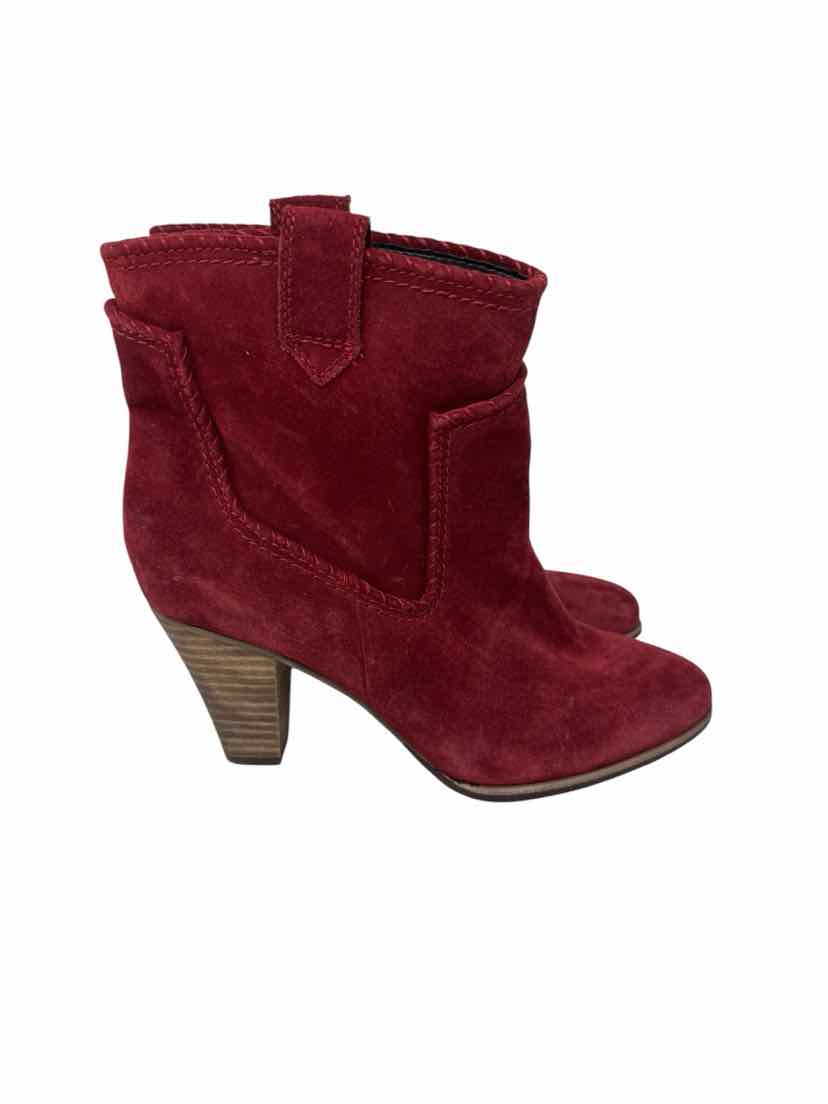 Shoe Size 7.5 KARL LAGERFELD Wine Suede Boots