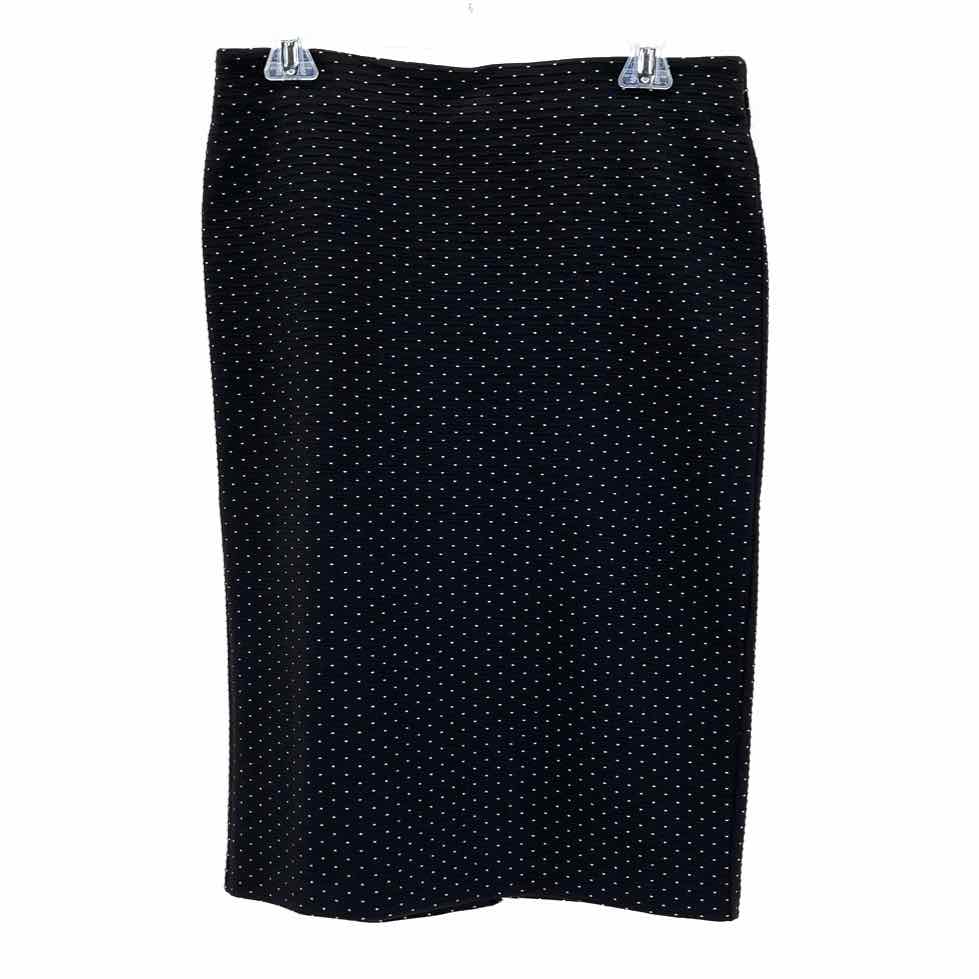 Size M LOFT Black Print Skirt