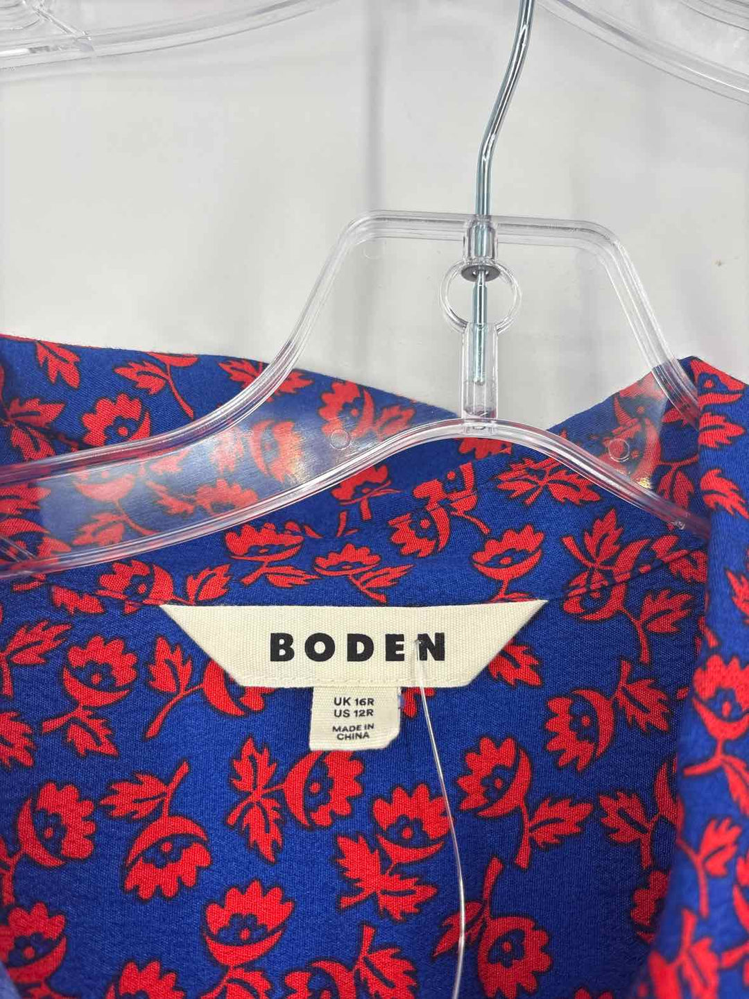 Size 12 Boden Blue Print Dress