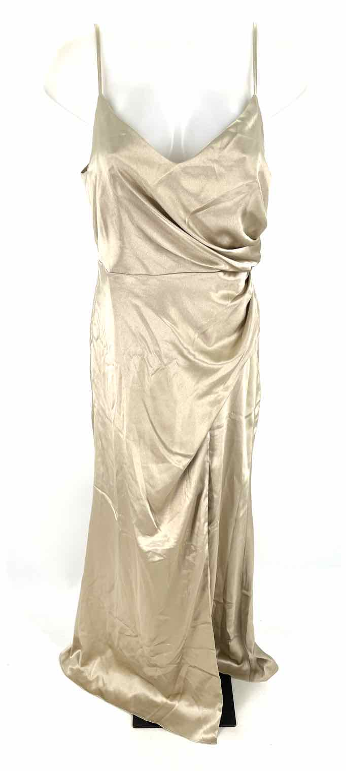 Size L Champagne Satin Dress