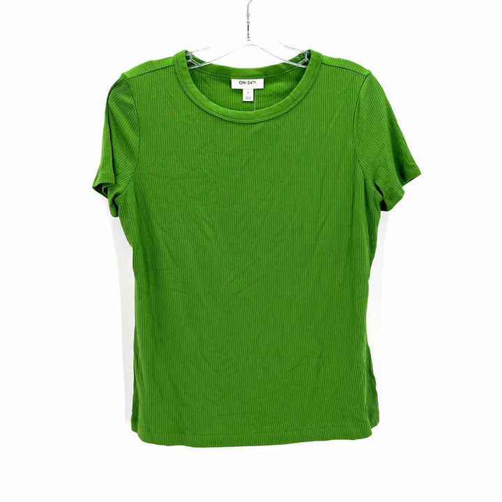 Size L ON 34TH Lime Green Knit Shirt