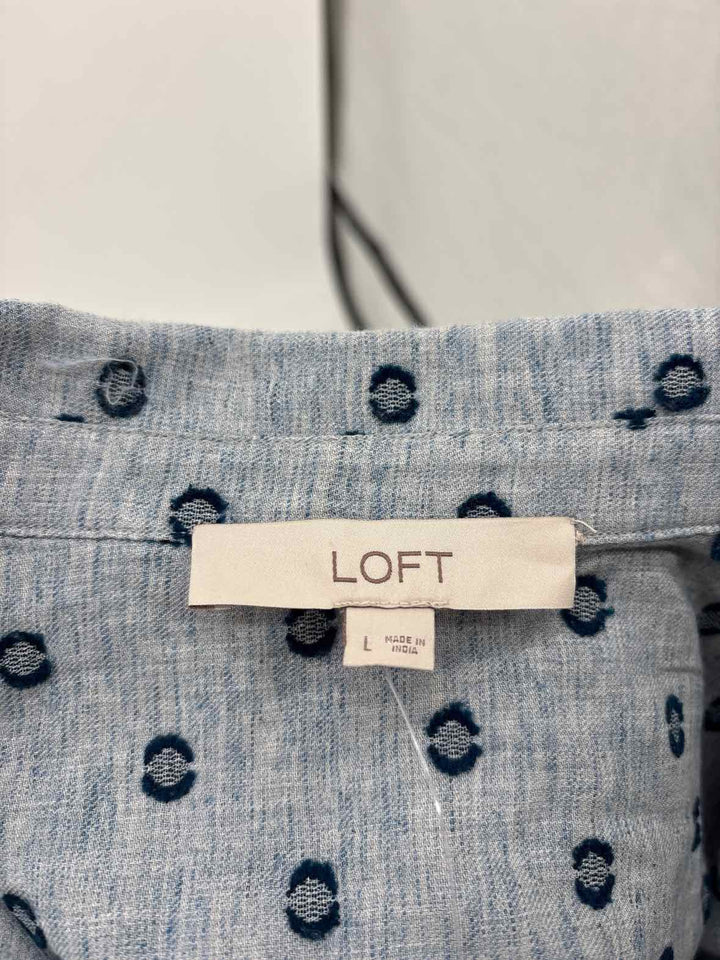 Size L Ann Taylor Navy Shirt