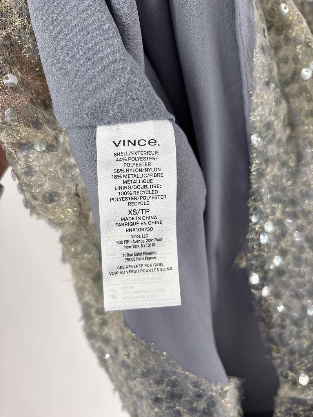 Size XS VINCE Gray Dress