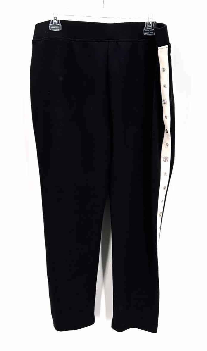 Size L Chico's Black Knit Rhinestone Pants