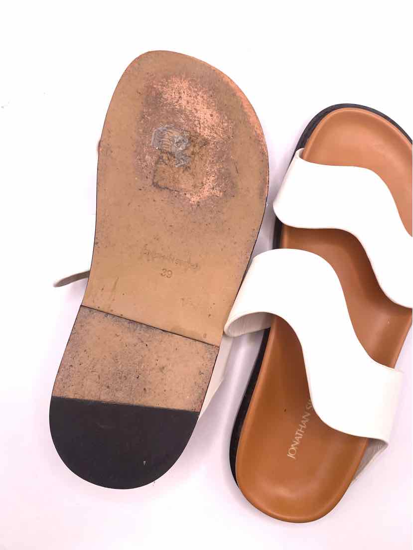 Shoe Size 39 JONATHAN SIMKHAI Ivory Leather Sandals