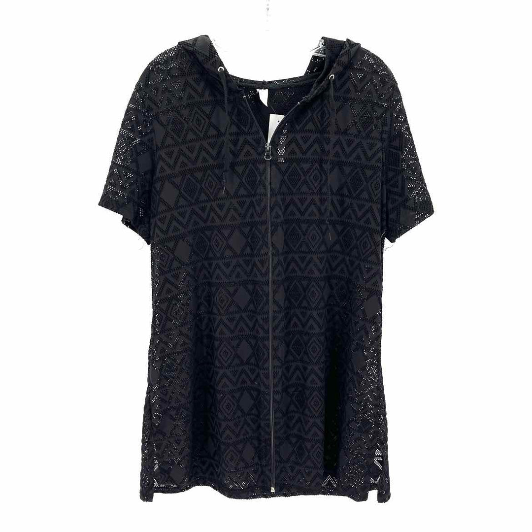 Size 1X Black Netting Coverup