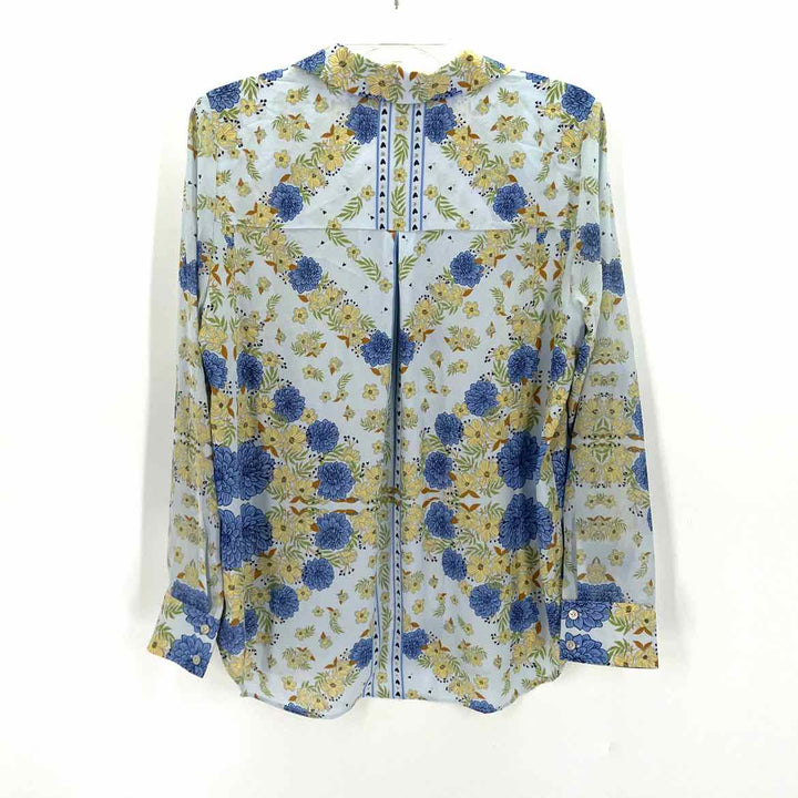Size M ROSE + OLIVE Blue Print Shirt