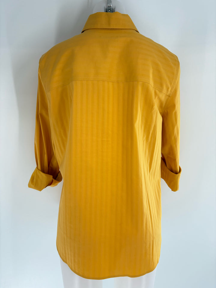Size L Chico's Mustard Cotton Shirt