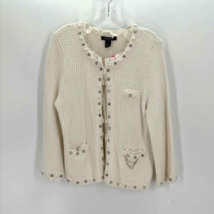 Size L White House Black Market White Knit Sweater
