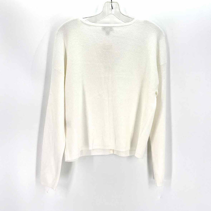 Size L ON 34TH Ivory Knit Sweater