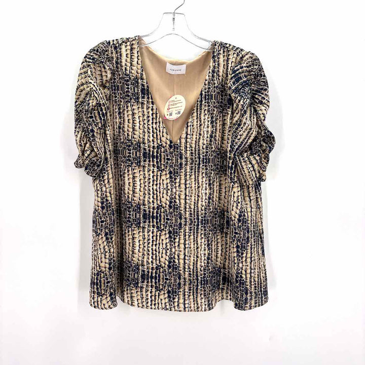 Size L ADRIENNE Multi-Color Shirt