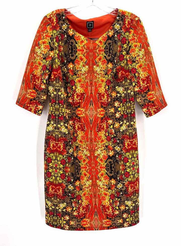 Size 10 ORANGE PRINT Dress