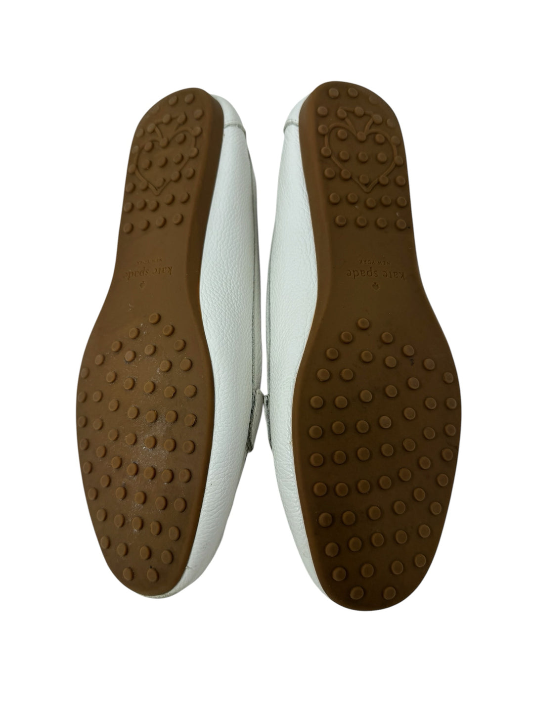 Shoe Size 10 Kate Spade White Leather Loafers