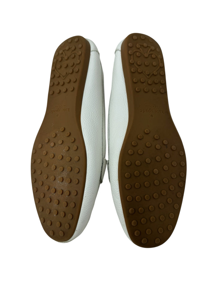 Shoe Size 10 Kate Spade White Leather Loafers