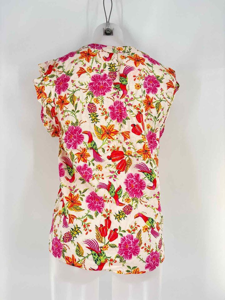 Size M RACHEL ZOE PINK PRINT Shirt