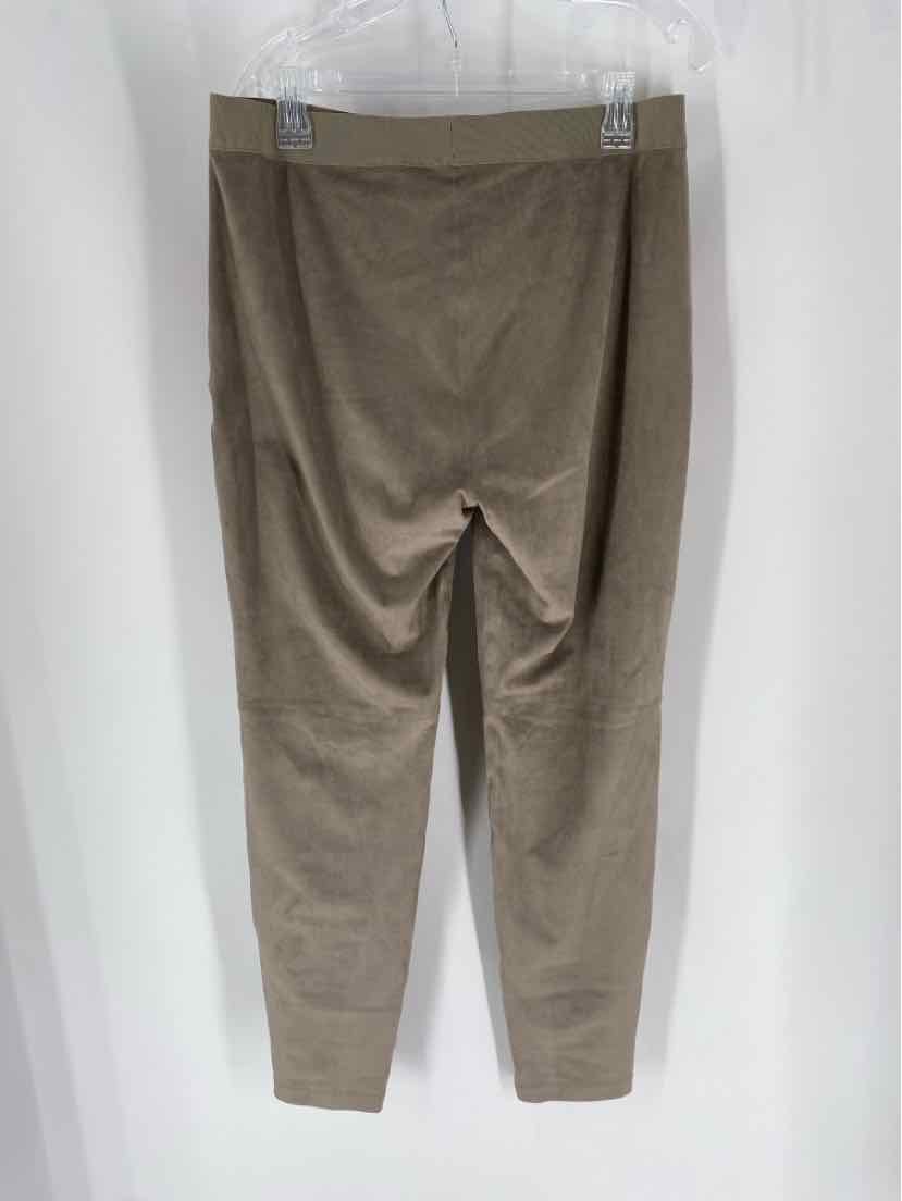 Size L TAHARI Tan Suede Down Pants
