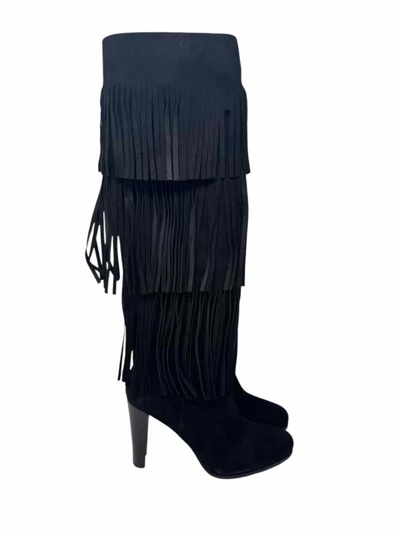 Shoe Size 8 Stuart Weitzman Black Suede Luxury - Boots