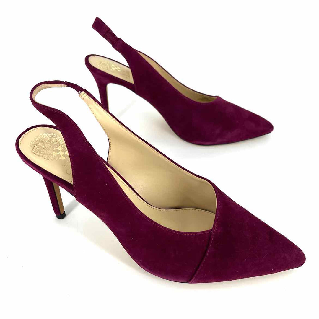 Shoe Size 12 Vince Camuto Burgundy Suede Heels