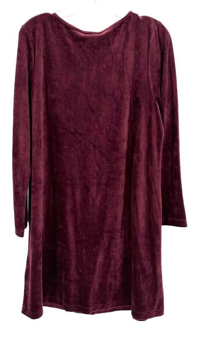Size L J JILL Burgundy Velour Dress