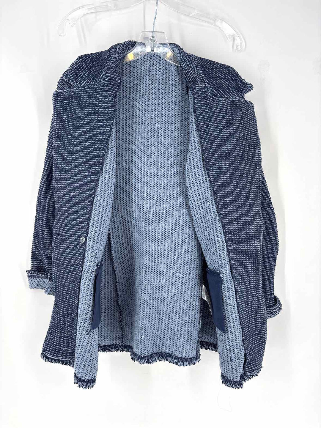 Size L Chico's Blue Tweed Blazer