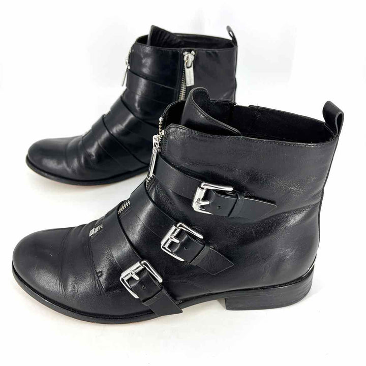 Shoe Size 10 Michael Kors Black Leather Boots