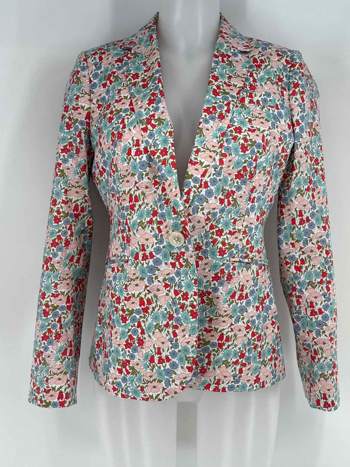 Size 6 J Crew Multi-Color Blazer