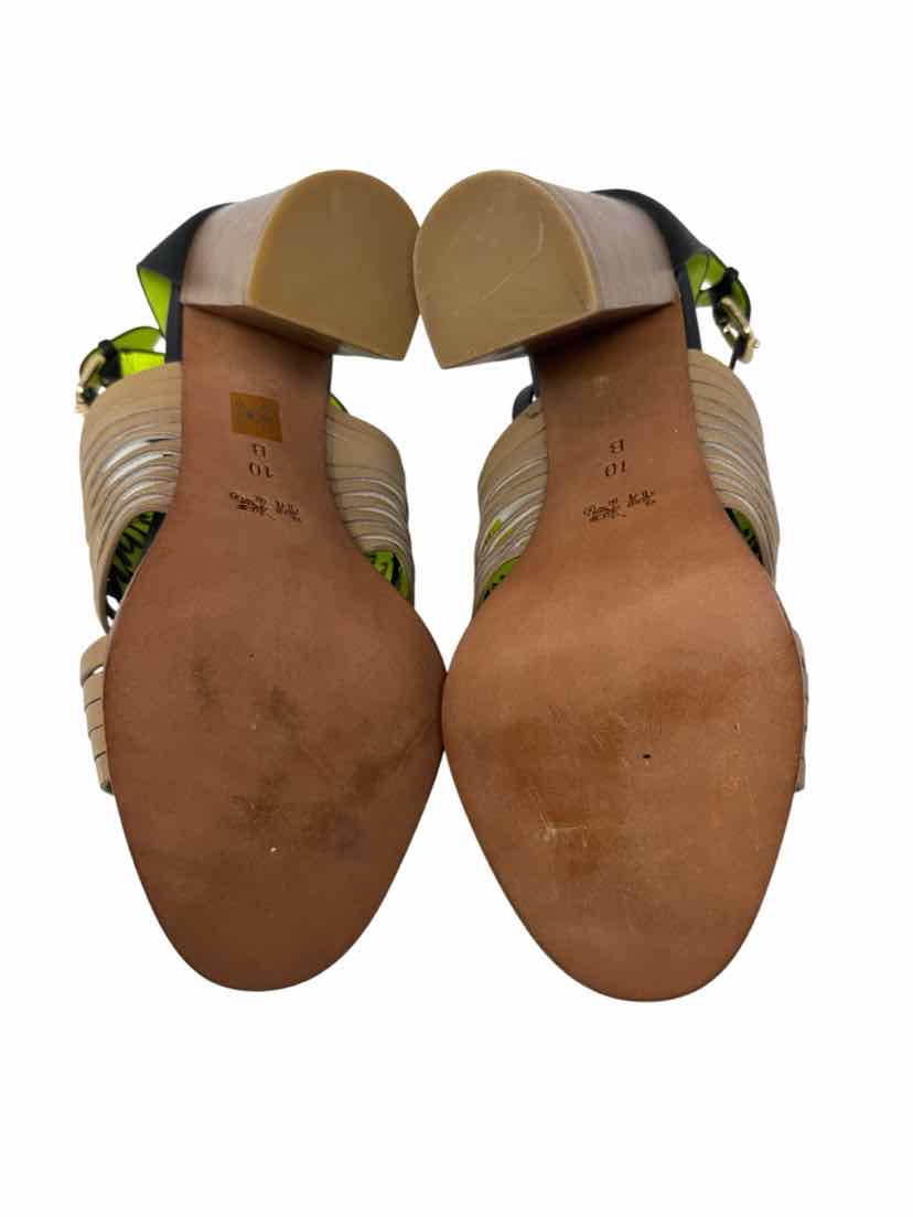 Shoe Size 10 Coach Brown Print Sandals