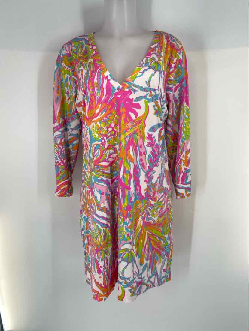 Size XL Lilly Pulitzer Multi-Color Cotton Dress