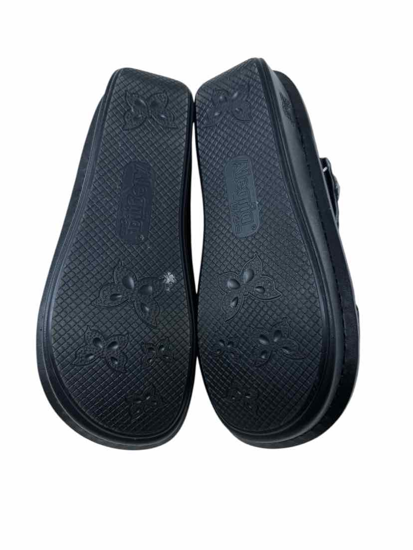 Shoe Size 39 ALLEGRIA Black Leather Sandals