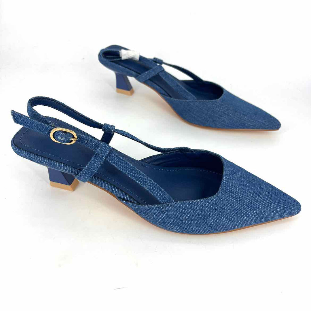 Shoe Size 7.5 Blue Denim Pumps
