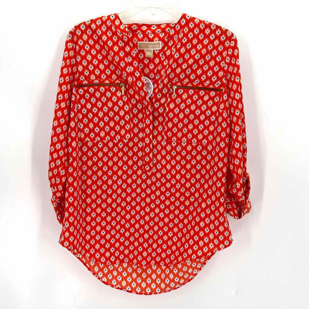 Size M Michael Kors ORANGE PRINT Shirt