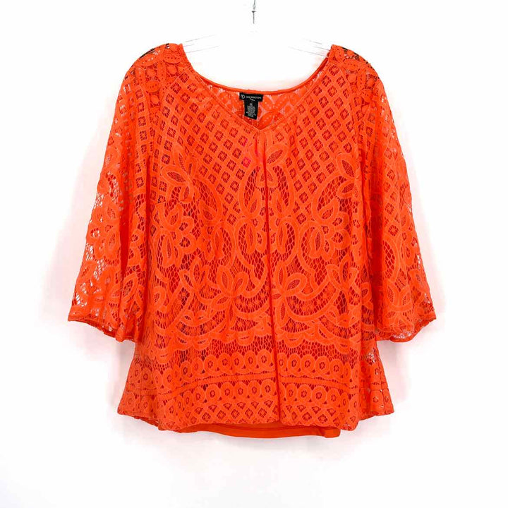 Size 2X NEW DIRECTION Orange Lace Shirt