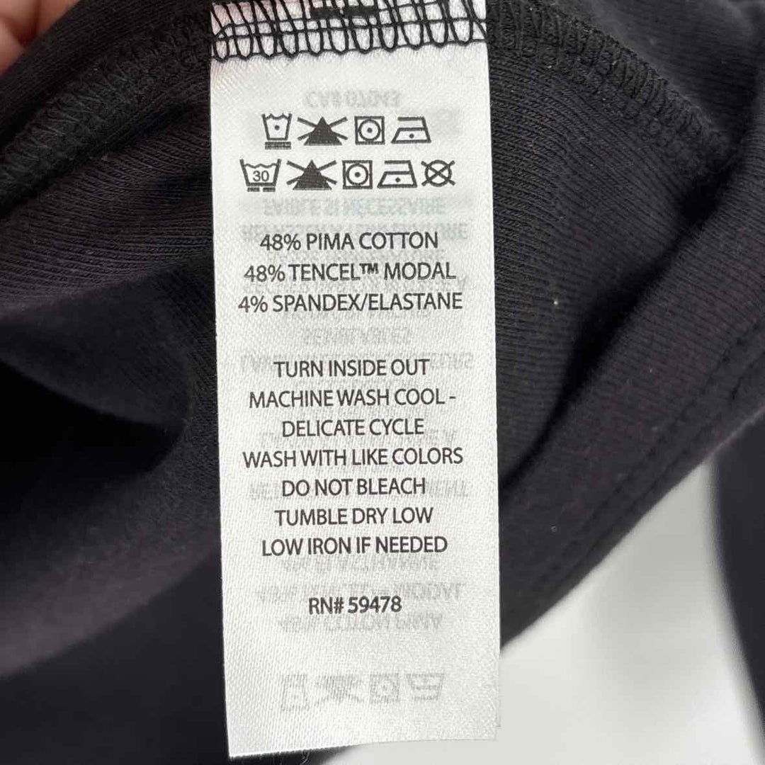 Size M NICOLE MILLER Black Tencel Knit Shirt