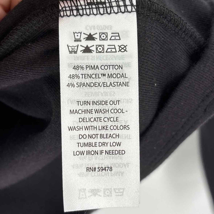 Size M NICOLE MILLER Black Tencel Knit Shirt