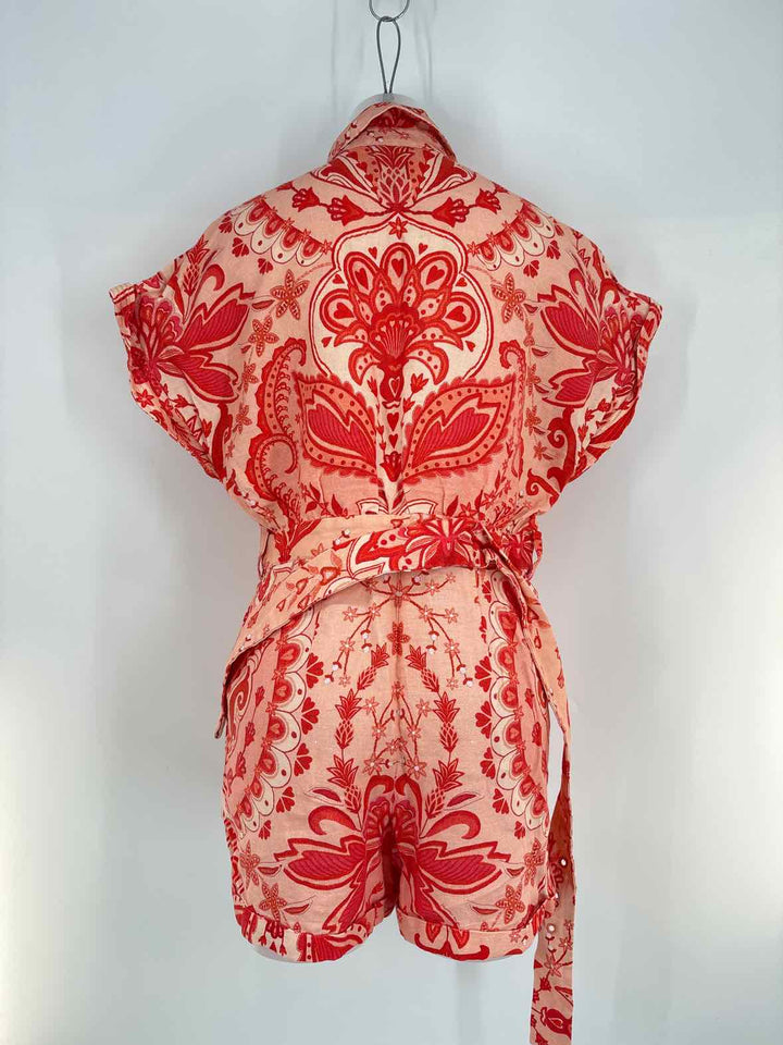 Size L FARM RIO Orange Romper