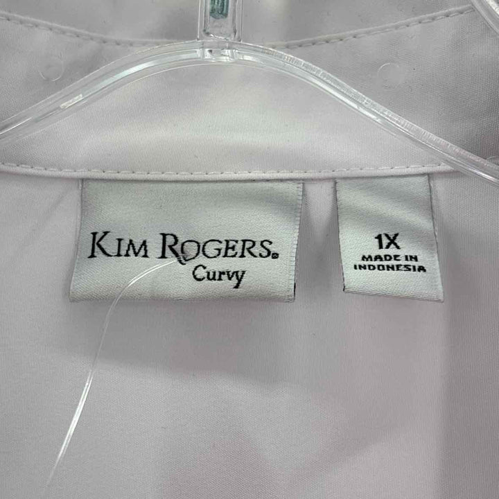 Size 1X KIM ROGERS White Shirt