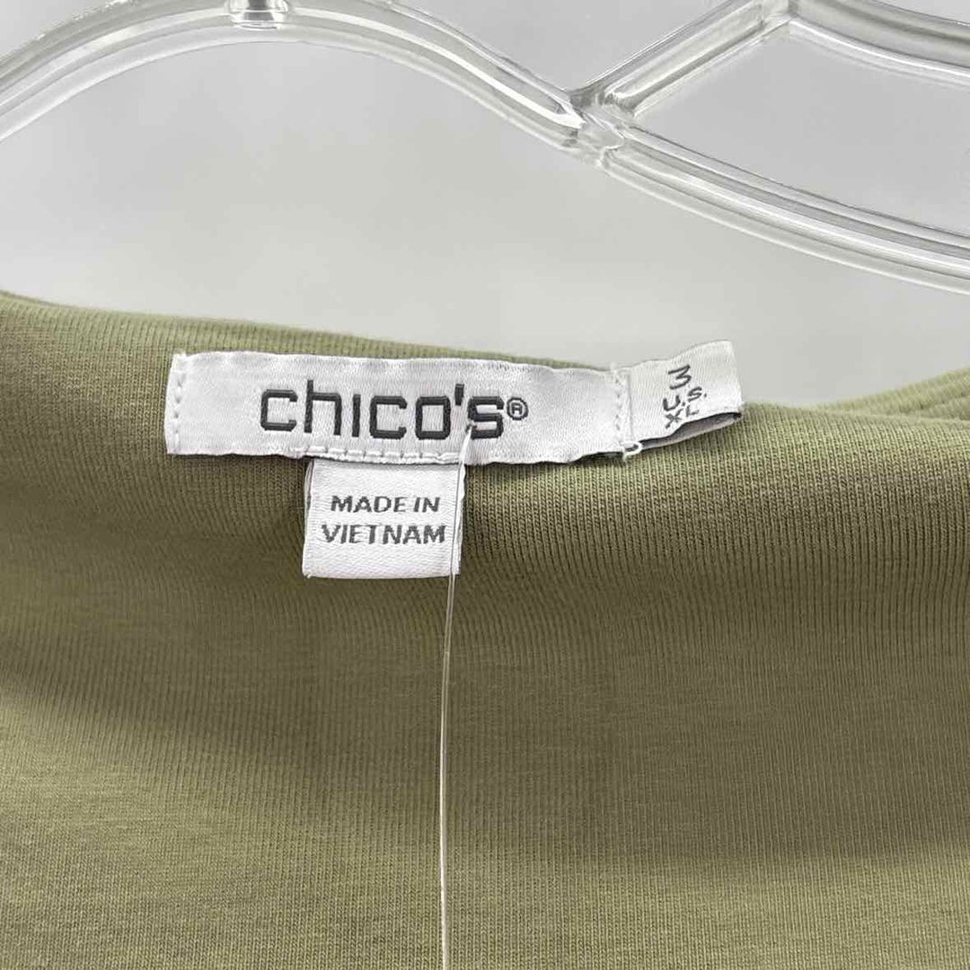 Size XL Chico's Sage Cotton Spandex Shirt