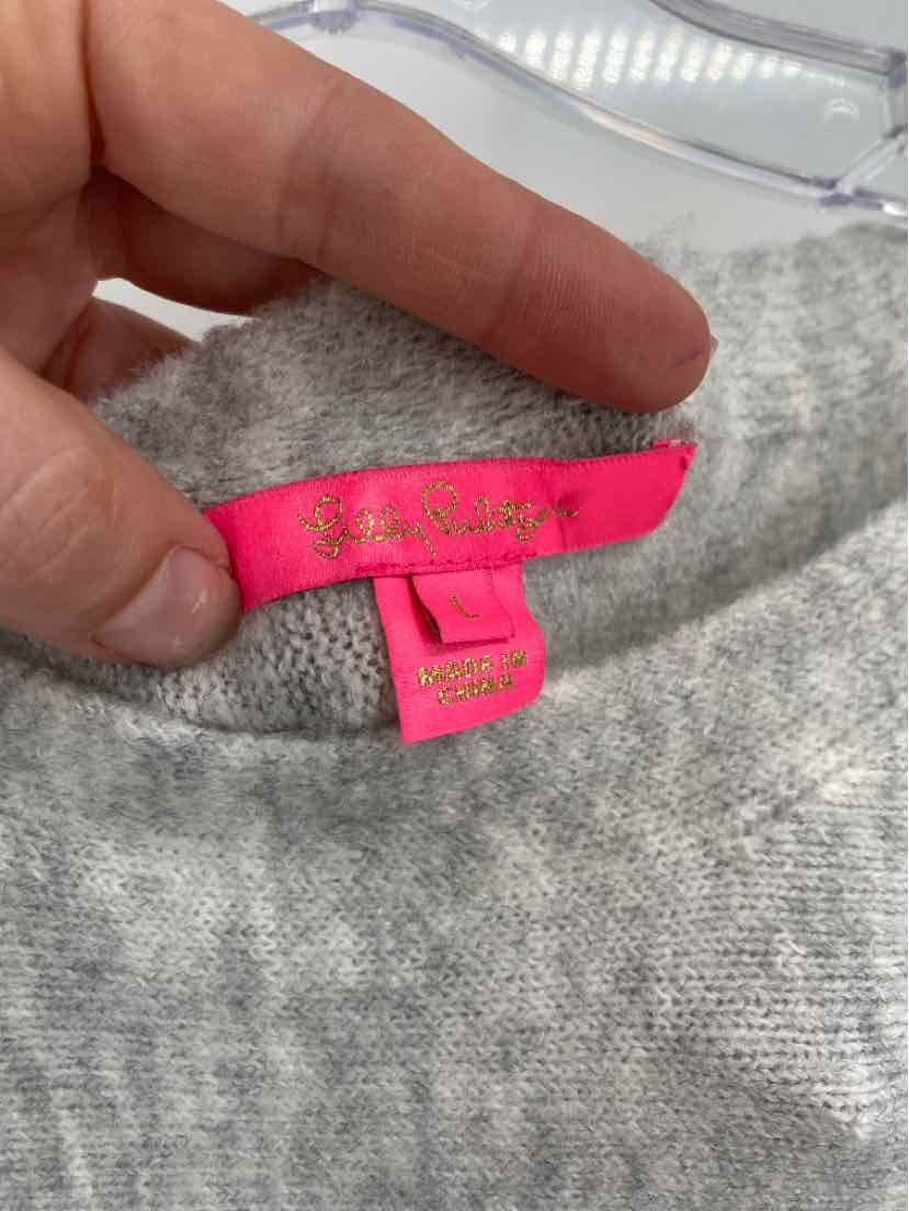 Size L Lilly Pulitzer Gray Knit Sweater