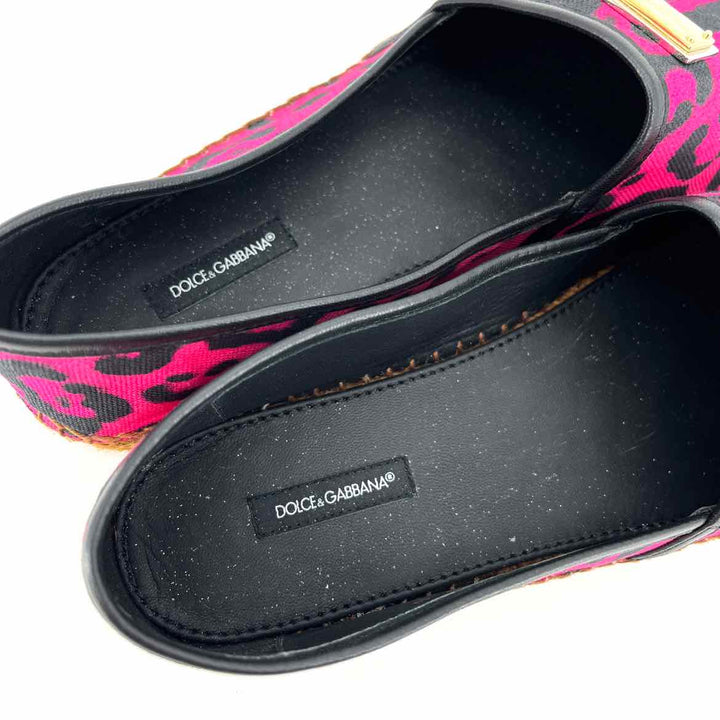 Shoe Size 40 Dolce & Gabbana Fuschia Canvas Luxury - Flats