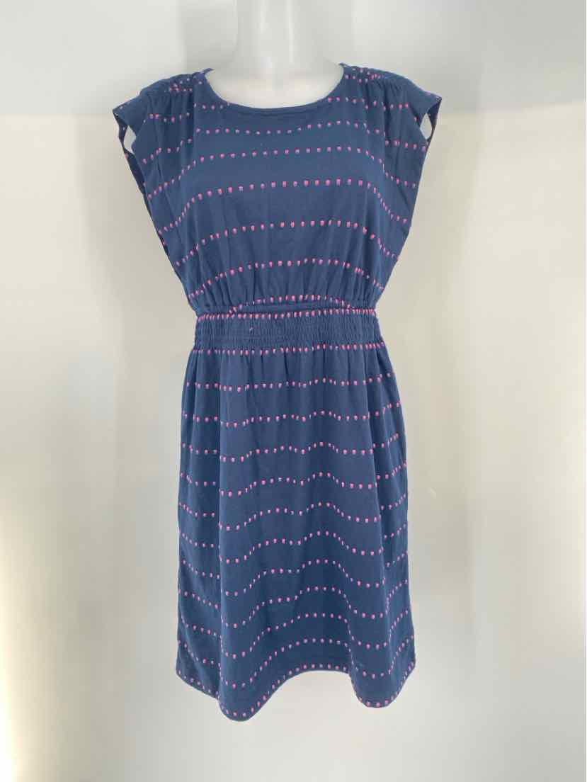 Size S LOFT Navy Print Dress