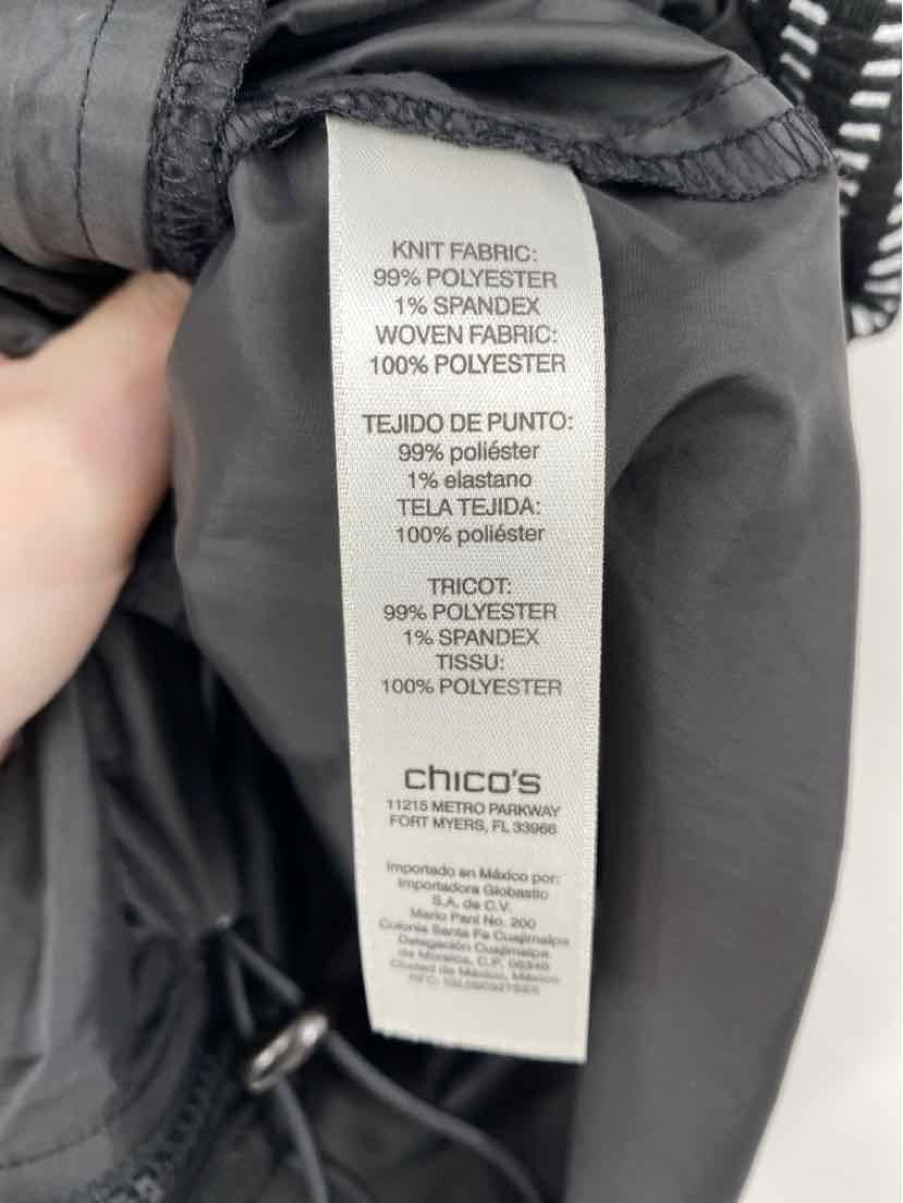 Size L Chico's Black/White Vest
